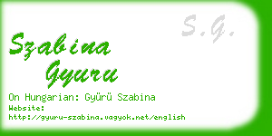 szabina gyuru business card