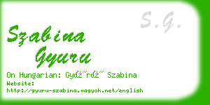 szabina gyuru business card